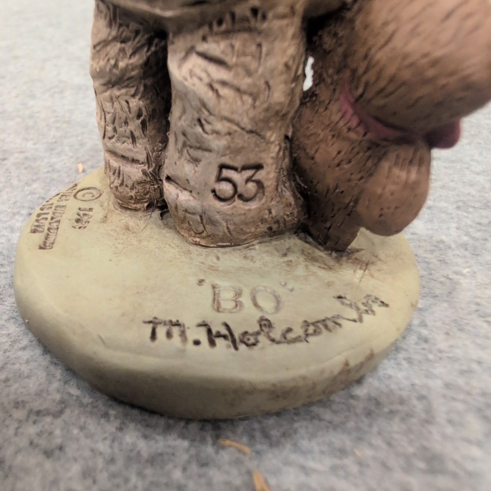 Martha Holcombe All God's Children Bo Figurine 1530 Bear Suit COA Box 1988 - Picture 3 of 6